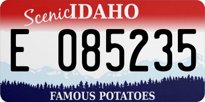 ID license plate E085235