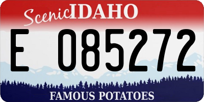 ID license plate E085272