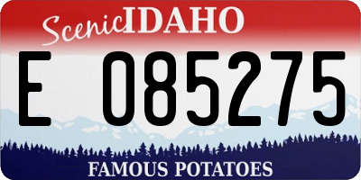 ID license plate E085275