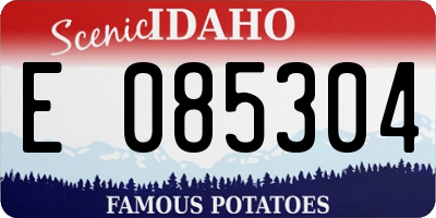 ID license plate E085304