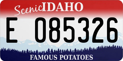 ID license plate E085326