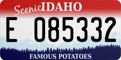 ID license plate E085332