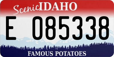 ID license plate E085338