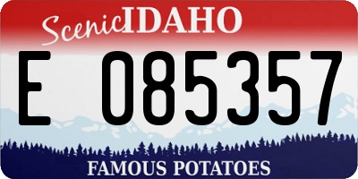 ID license plate E085357