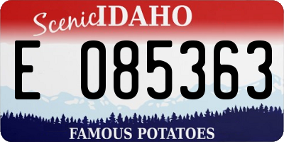 ID license plate E085363