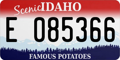 ID license plate E085366