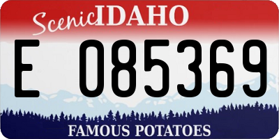 ID license plate E085369