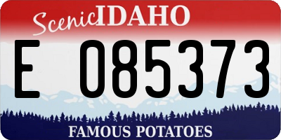 ID license plate E085373