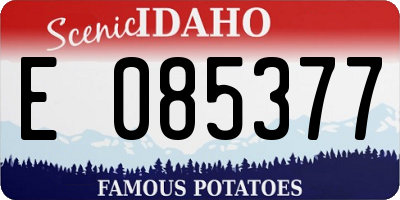 ID license plate E085377
