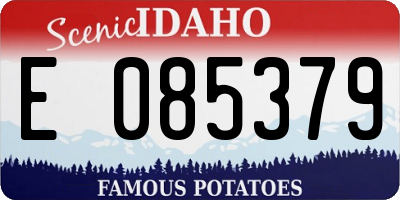 ID license plate E085379
