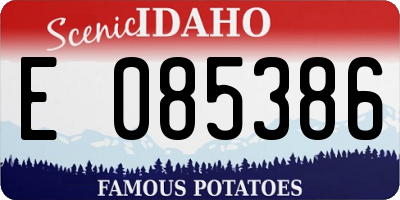 ID license plate E085386