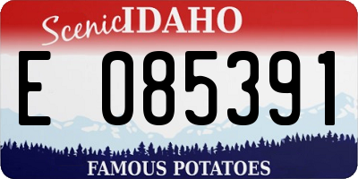 ID license plate E085391