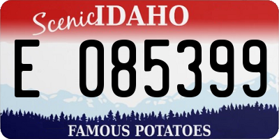 ID license plate E085399