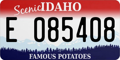 ID license plate E085408