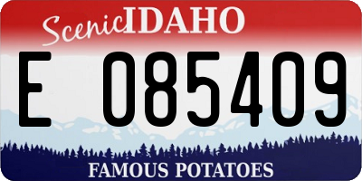 ID license plate E085409