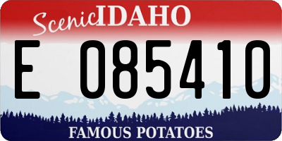 ID license plate E085410