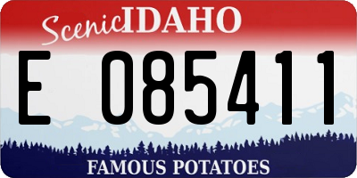 ID license plate E085411