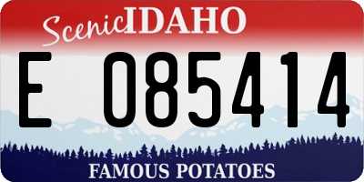 ID license plate E085414