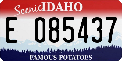 ID license plate E085437