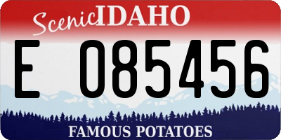 ID license plate E085456