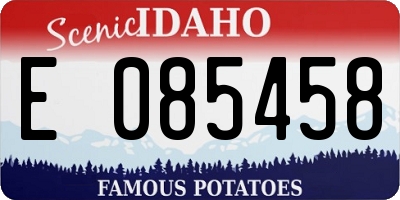 ID license plate E085458
