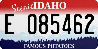 ID license plate E085462