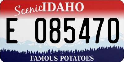 ID license plate E085470