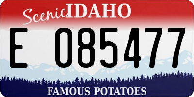 ID license plate E085477