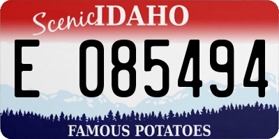 ID license plate E085494