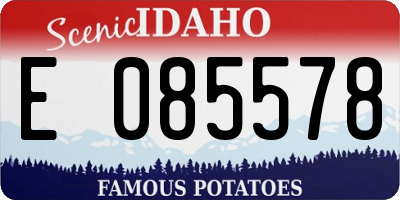 ID license plate E085578