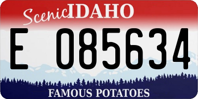 ID license plate E085634