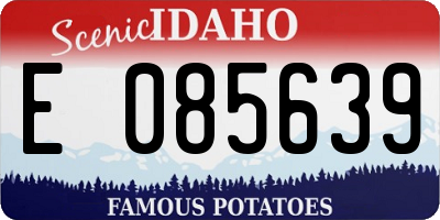 ID license plate E085639