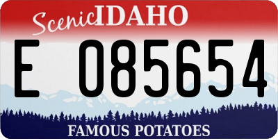 ID license plate E085654