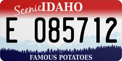 ID license plate E085712