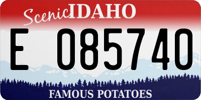 ID license plate E085740