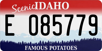 ID license plate E085779