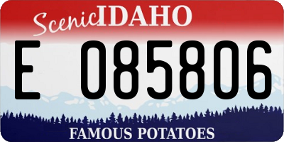 ID license plate E085806