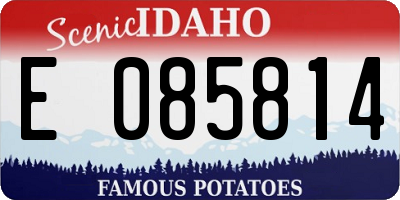 ID license plate E085814