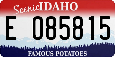 ID license plate E085815
