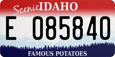 ID license plate E085840