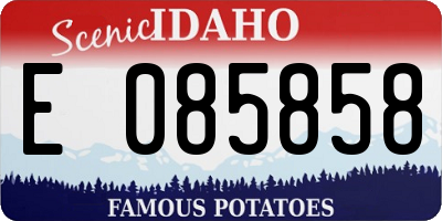 ID license plate E085858