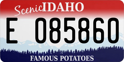 ID license plate E085860