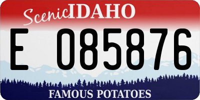 ID license plate E085876