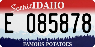 ID license plate E085878