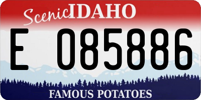 ID license plate E085886