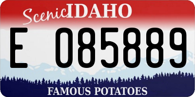 ID license plate E085889