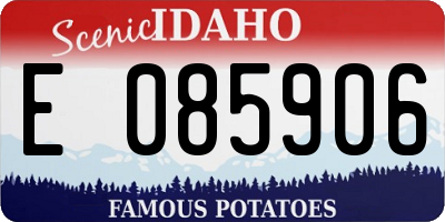 ID license plate E085906