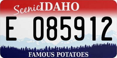 ID license plate E085912