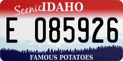 ID license plate E085926