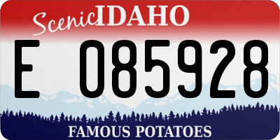 ID license plate E085928